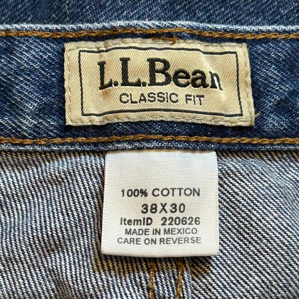 Vintage Classic Fit L.L. Bean Mens Denim Jeans 38x30 Blue - Picture 4 of 11